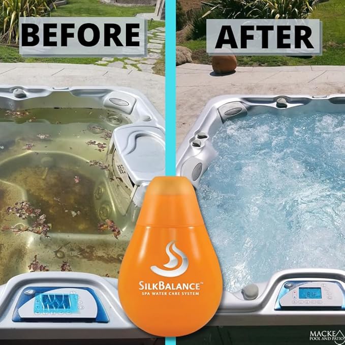 Silk Balance hot tub 76oz or 38oz Silkbalance Conditioner with Grime Gripper for Silk spa Spas, Macke Product Guide for Hot Tubs & Spas