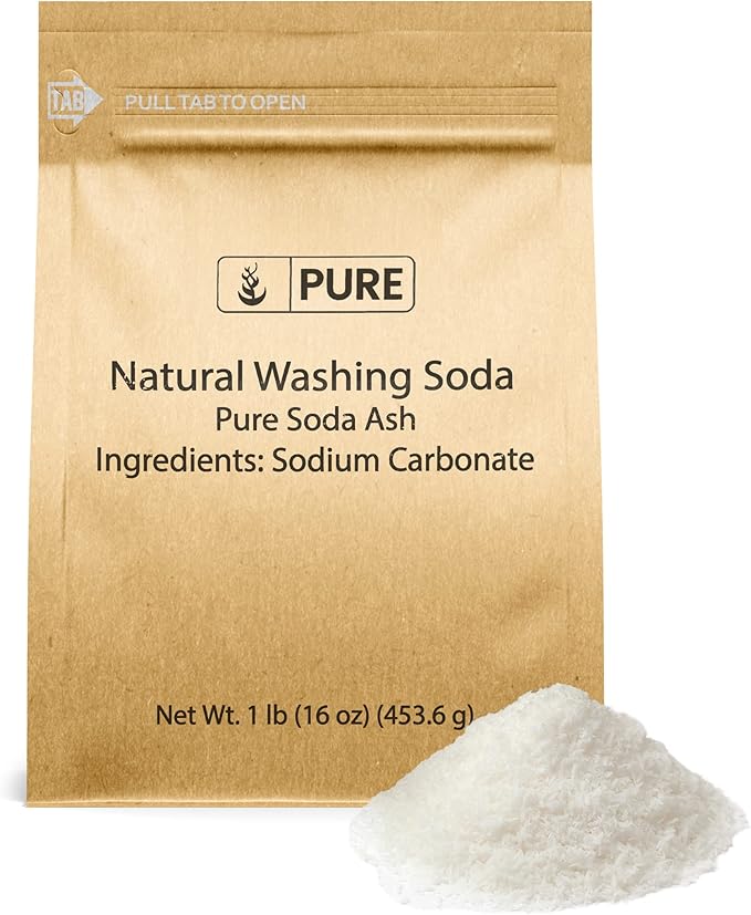 PURE ORIGINAL INGREDIENTS Homemade Laundry Detergent Bundle, Borax, Washing Soda, Baking Soda, Cleaning