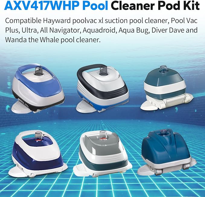 Pool Cleaner Pod Kit AXV417WHP for Hayward Pool Vacuum Part Replaces, and AXV621DAT Pool Vac A-Frame/Turbine Tune-Up Rebuild Kit, Compatible with Hayward Navigator Pool Vac Ultra Pool Cleaner
