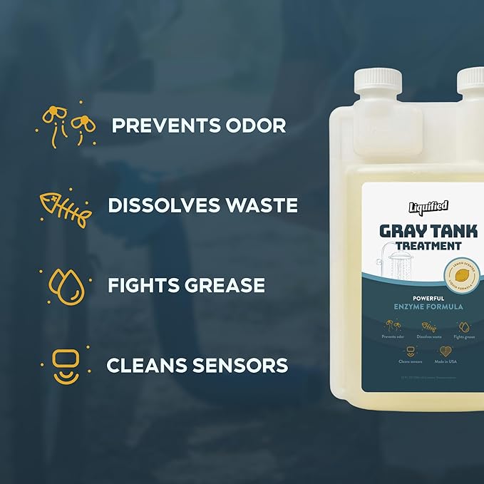 Liquified RV Toilet Treatment - Gray Holding Tank Digester - Odor Eliminator - Lemon Scent - Matts RV Reviews