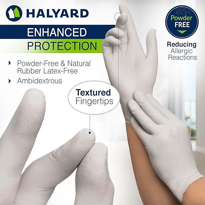 HALYARD Sterling Nitrile Exam Gloves, Powder-Free