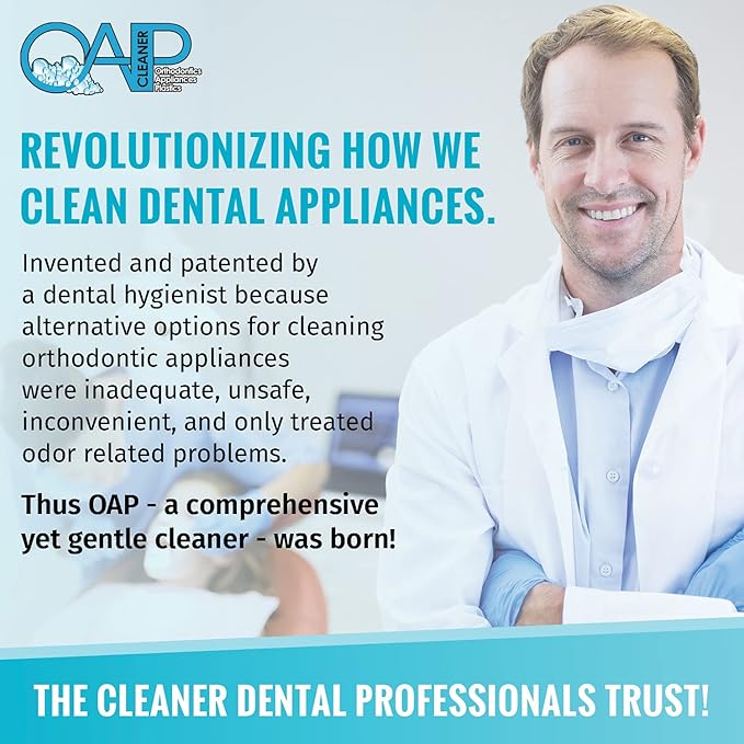 Orthodontic Cleaner by OAP Cleaner | Retainer Cleaner, Denture Cleaner, and Mouth Guard Cleaner | 60 Second Gel Cleanser | Paraben, Sulfate and Triclosan Free | 60 mL Bottle