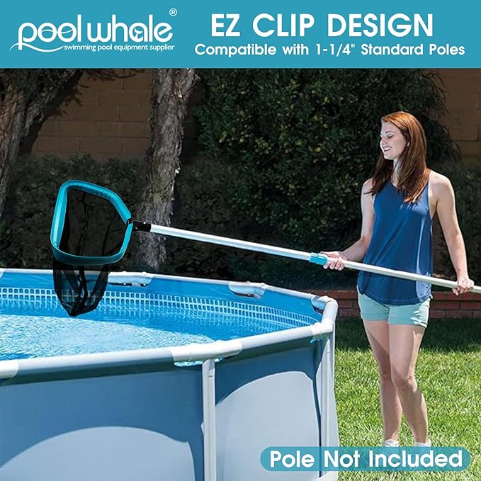 POOLWHALE Pool Skimmer Net with 10ft Pool Pole