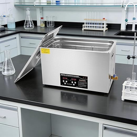 Ultrasonic Cleaning Machine 30L Digital Ultrasonic Parts Cleaner with Timer 42kHz SUS 304 Stainless Steel Lab Sonic Cleaner for Professional Tools,Metal Parts,Jewelry,Eyeglasses