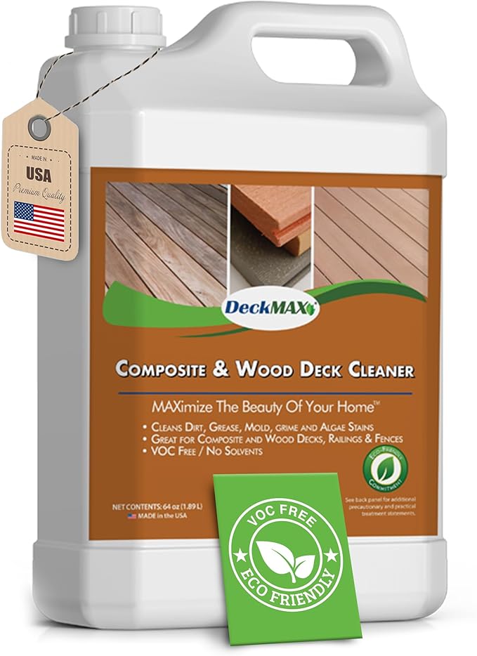 DeckMAX Concentrated Composite & Wood Deck Cleaner - Nation’s Leading Wood & Composite Deck Cleaner Recommended by Manufacturers, Distributors & Contractors