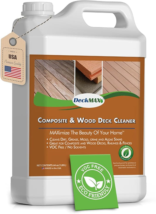 DeckMAX Concentrated Composite & Wood Deck Cleaner - Nation’s Leading Wood & Composite Deck Cleaner Recommended by Manufacturers, Distributors & Contractors