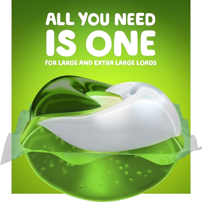 Gain Ultra Flings Liquid Laundry Detergent Pacs Designed for Large Loads, Original Scent, 41 Count