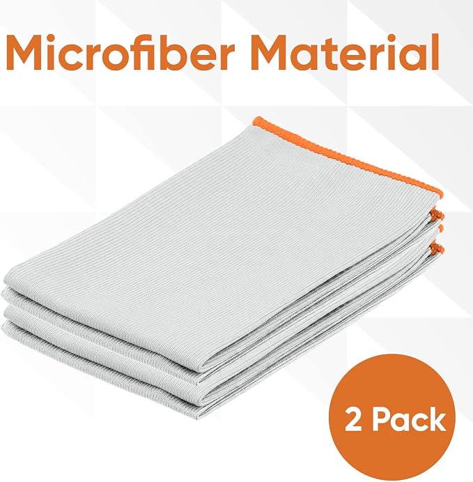 Superio Microfiber Glass, Mirror, Window Cleaning Cloth for Car Windshield, Lenses Tv Screen, Electronics, 14x16 Large Micro Fiber Lint & Streak Free Blue/Green 2 Pack, Just Water (4 Pack)