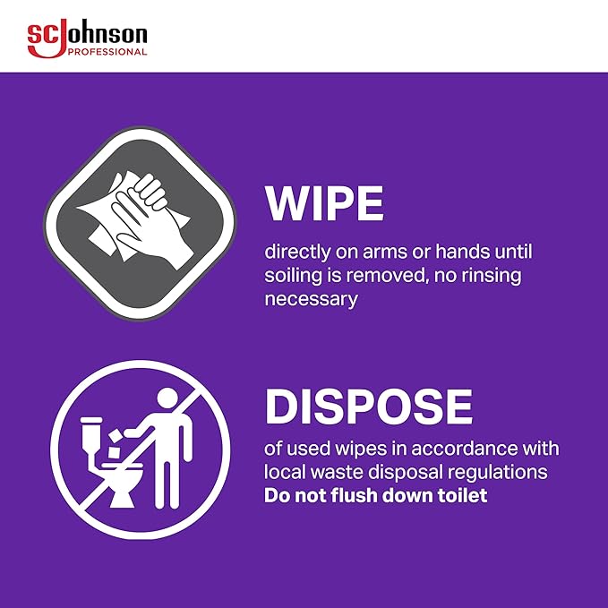 SC Johnson Professional Kresto Cherry Wipes for Heavy Duty Cleaning, 4-Pack of 130-count Buckets, Hand Cleaning Wipes for Mechanics and Other Professional Use