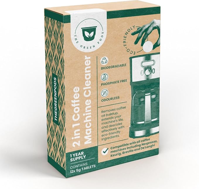 Coffee Machine Cleaner Tablets, 1 Year Supply, Compatible With All Machines Including Breville, Delonghi, Nespresso, Keurig and More.