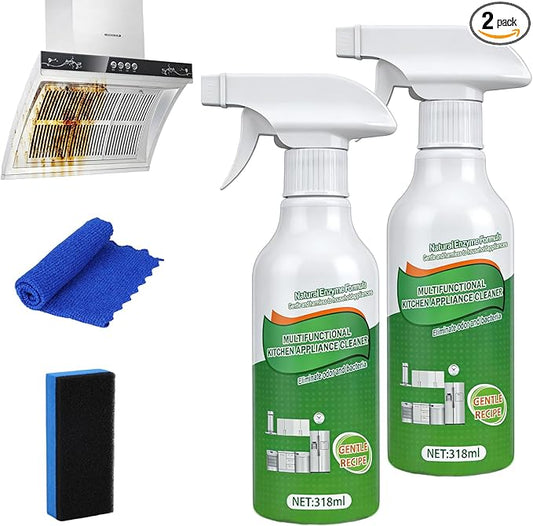 Kitchen Cleaner Remover Spray,Multifunctional Kitchen Appliance Cleaner,Kitchen Enzyme Cleaner,For Cooktop,Stove,Oven,Microwave & Oil Stains-636ml