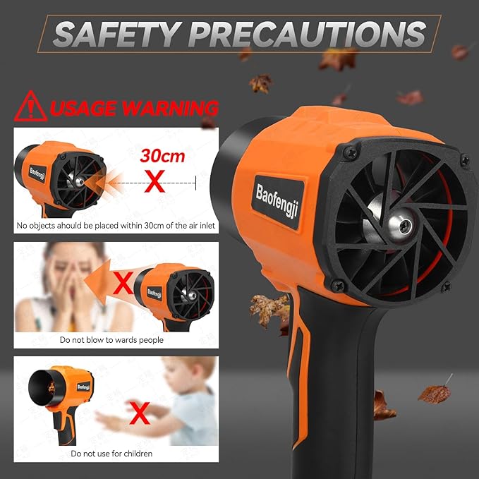 Cordless Leaf Blower Dust Cleaner Handheld Electric Air Duster Jet Dry Mini Blower Turbo Fan for Cars Computer Lawn Care, Patio Cleaning by 2PCS Batteries