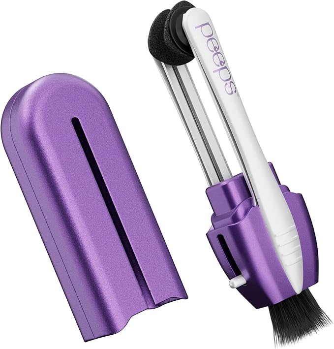 Peeps Glasses Cleaner - for Eyeglasses, Reading Glasses, and More - Lens Cleaner with Carbon Microfiber Tech-Soft Touch Lavender-1 Count (Pack of 1)