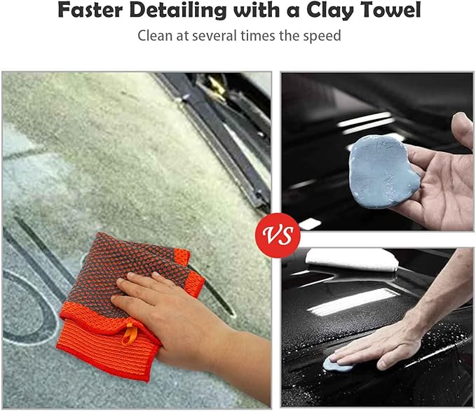 12 x 12 Inch Clay Towel Auto Detailing, Auto Detailing Clay Mitt 1 Pack 8.5x5.7 inches