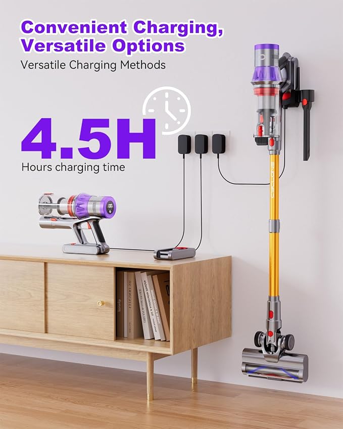 YU7 Max Cordless Vacuum Cleaner, 650W 55kPa Stick Vac with Intelligent Auto Mode, Up to 80 Min Long Runtime, Self-Standing Wireless Vaccum for Home, Pet Hair, Carpets & Hard Floors