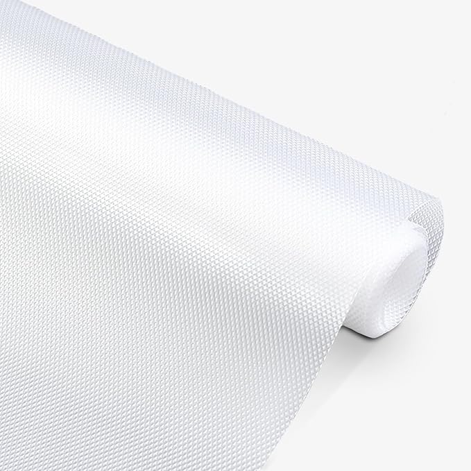 Non-Adhesive Shelf Kitchen Drawer Liners 12 in x 33 FT, Washable Oil-Proof Pantry Liner for Shelves Cabinet Dresser Cupboard, Non-Slip Thickened EVA Mats for Refrigerator Countertop