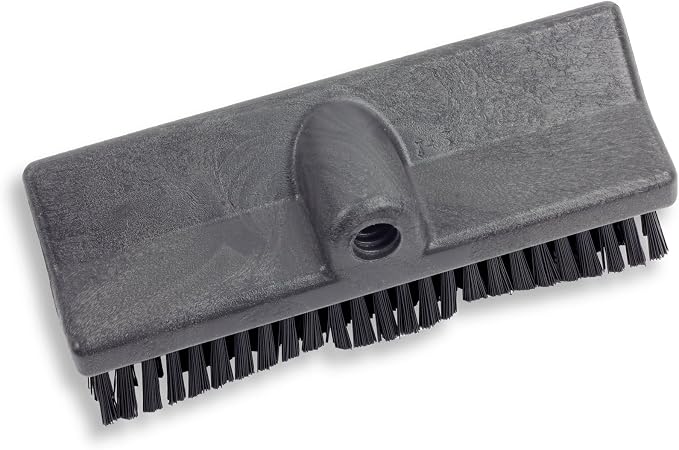 SPARTA 40423EC03 Plastic Floor Scrub Brush, Wall Brush, Equipment Brush With Nonabsorbent Bristles For Industrial Kitchens, Hospitals, Commercial Cleaning, 10 Inches, Black, (Pack of 2)