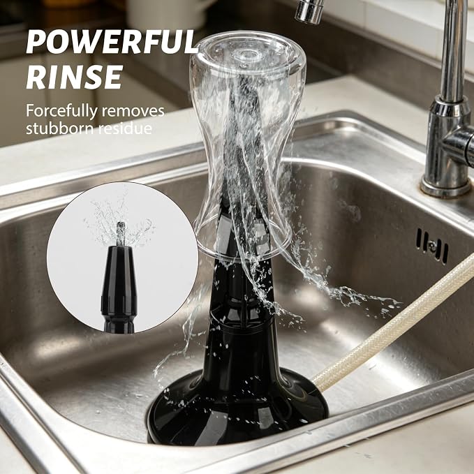 Blender Container Rinser, Portable Glass BlenderCleaning Rinser Cup Glass Washer, Quick Cleaning, Ideal for Bar Smoothie Coffee Restaurant Home Kitchen