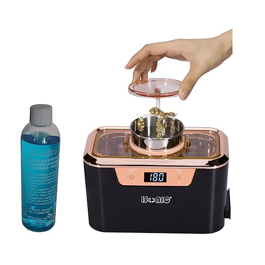 iSonic® Miniaturized Commercial Ultrasonic Cleaner DS310 with Cleaning Solution Concentrate CSGJ01, 110V