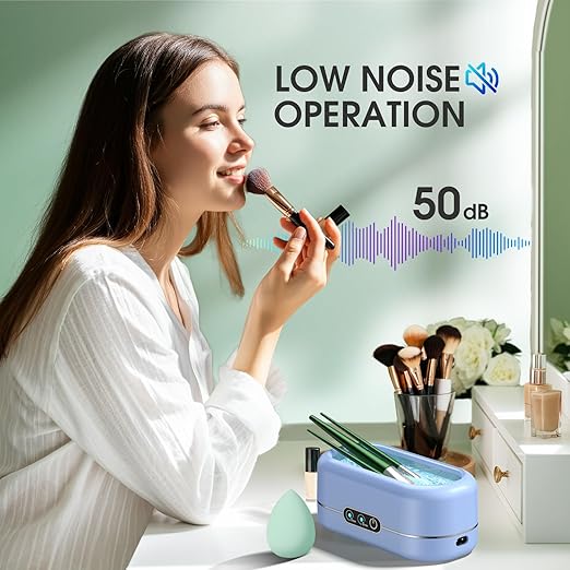 Professional Ultrasonic Jewelry Cleaner with Digital Timer,50KHz Ultrasonic Cleaner Machine with 304 Stainless Steel for Jewelry,Eyeglasses, Rings, Coin, Watch Strap, Dentures, Hygiene Items (Blue)
