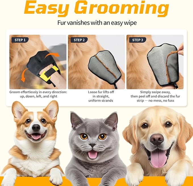 Carpet Rake 60" Long Handle, Pet Hair Removal Broom with Metal Fabric Edge | Carpet Scraper for Matted Carpet, Fluffs Carpets Rugs Mats, Works on Couch Stairs Furniture, Removes Dog Cat Pet Hair Easily