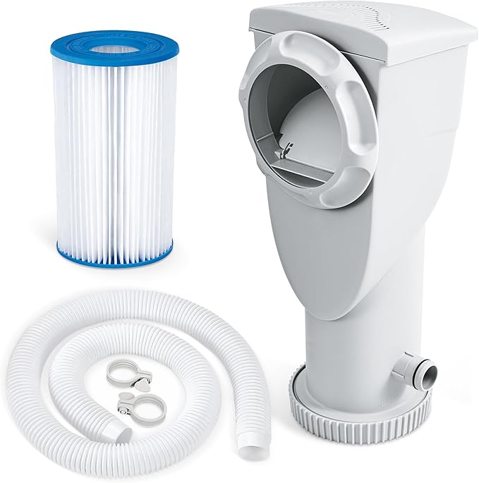Funsicle SkimmerPlus 1,500 GPH 2-in-1 Filter Pump and Skimmer System for Above Ground Swimming Pools - Pool Cleaning and Maintenance