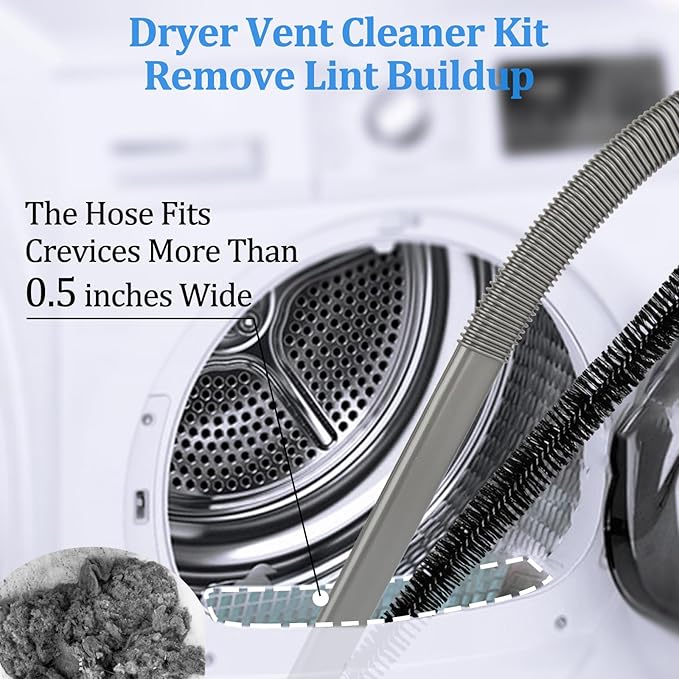 RTop Dryer Vent Cleaner Kit and Attachment Brush Bundle for Dyson Gen 5 V15 V12 V11 V10 V7 V8 Absolute Detect Cyclone Fluffy Mattress Outsize Vacuum Cleaner Accessories Kit Replacement Tools
