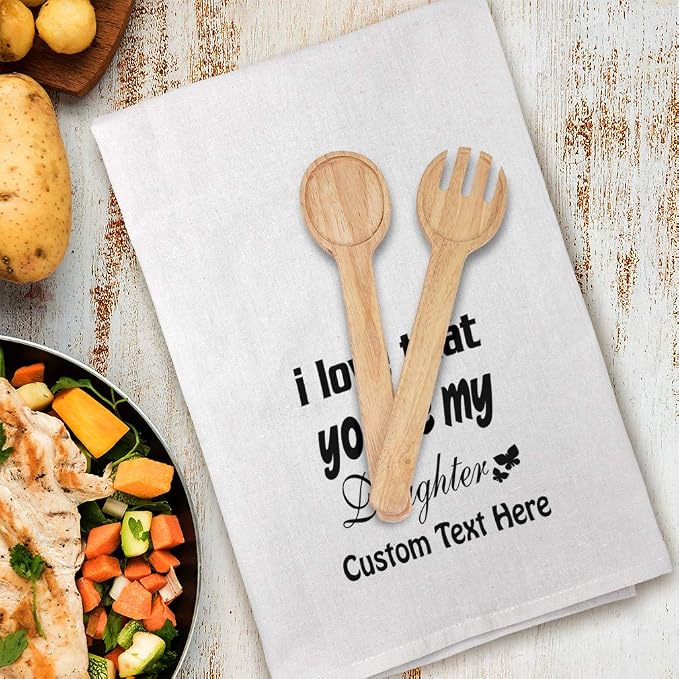 Style In Print Custom Decor Flour Kitchen Towels I Love That You're My Daughter Inspiration & Motivation Inspiration & Motivation Family Cleaning Supplies Dish Towels Design Only