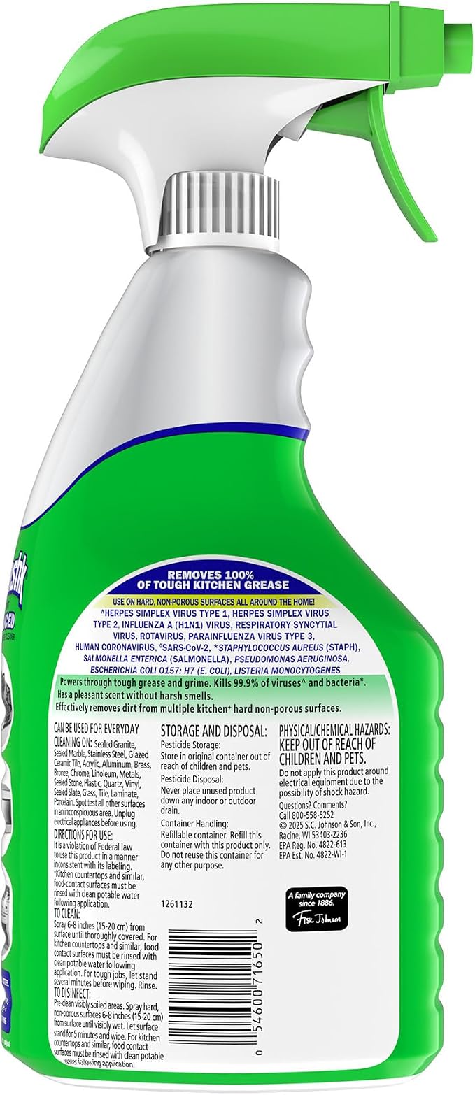 SC Johnson Professional Fantastik Advanced Kitchen & Greaser Cleaner, 32 fl oz, Pack of 8