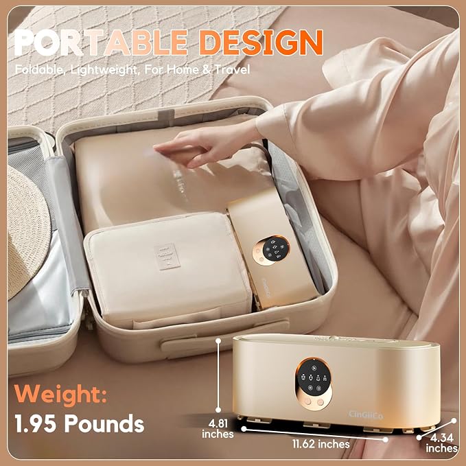Portable Clothes Dryer, Clothes Dryer Hold 12 Items Up, With Time Setting、Remote Control, Portable Dryers For Laundry, Apartments, RV, Travel, Low noise、Energy Saving (White)