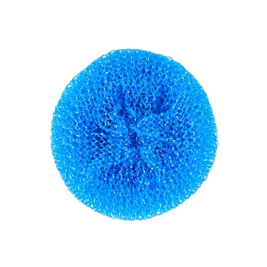 Restaurantware Plastic Dish Scrubbers 40 Pack 2.95 x 2.95 x 0.98 Inches Durable Non-Scratch Scrubbers Plastic Mesh Cleaning Pads Easy Grip Assorted Colors for Multi-Surface Cleaning