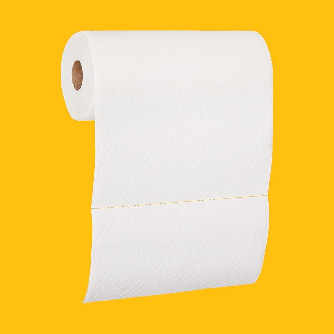 AmazonCommercial 2-Ply White Adapt-a-Size Kitchen Paper Towels, Absorbent, Thick, Individually Wrapped, 140 Towels per Roll (30 Rolls), 4200 Count