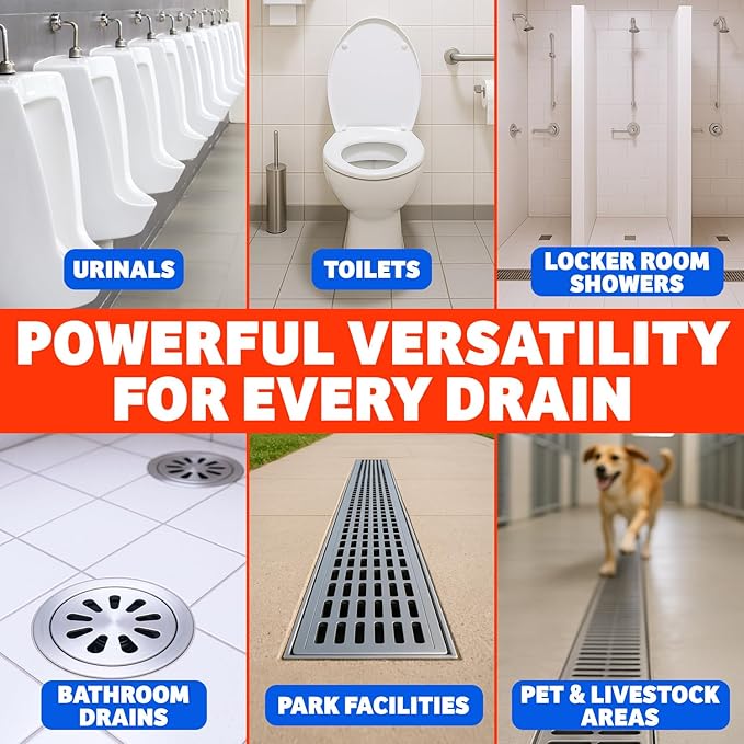 Commercial-Grade Urinal Salt Remover – 4 Uses – Made in USA – Odor Neutralizing Urinal Cleaner for Salt, Calcium, Rust and Scale Build-Up – Safe For All Plumbing – 32 fl oz