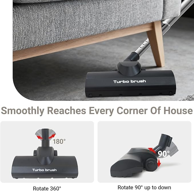 EZ SPARES Brush Head Replacement for Universal Vacuum,Turbo Floor Brush Head 1 1/4" 32mm,Longer Wiper Hardwood Flooring Big Wheel Cleaner Brush