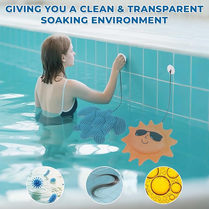 2 Pack Hot Tub Scum Absorber, Reusable Hot Tub Floating Sponge Absorber Cleaner, Hot Tub Accessories Absorb Oil & Dirt to Keep Your Hot Tub Water Clean and Clear