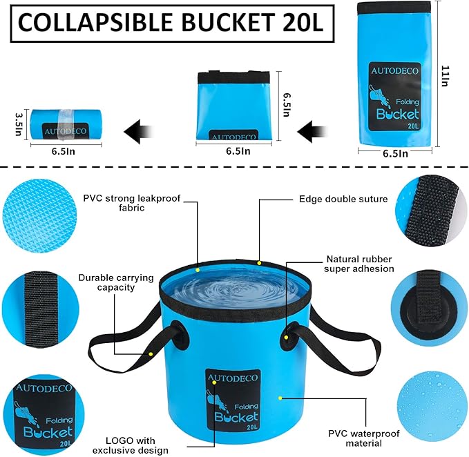 29Pcs Car Detailing Kit Wash Cleaning Kits with Pump Foam Sprayer Collapsible Bucket Wash Brush Large Wash Mitt Towels Complete Interior Exterior Car Detailing Supply Set Blue
