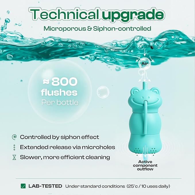 Automatic Toilet Tank Cleaner Bottles, Bowl Freshener & Odor Control | Continuous blue water freshness, daily maintenance, slow-release formula, easy drop-in use