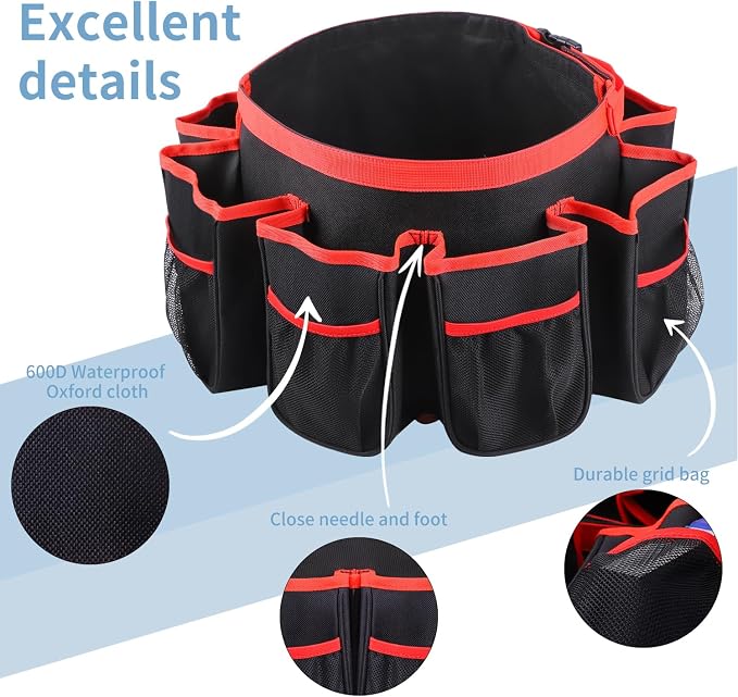 Bucket Cleaning Tool Organizer,Wash Tool Caddy 5-Gallon Organizer,5 Gallon Bucket Holder Cleaning Supplies for Housekeeping