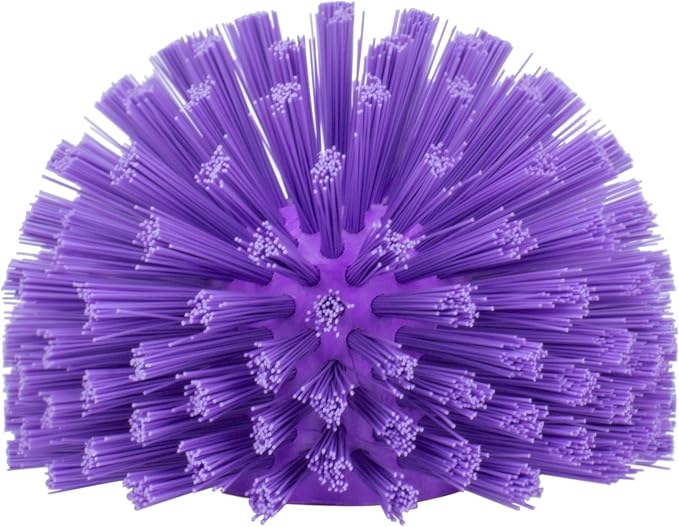 SPARTA Industrial Tank Brush Head Pipe Brush Head, Drain Brush with 3/4" Thread Hole (Handle Not Included) for Commercial Use, Plastic, 6 x 4.3 Inches, Purple, (Pack of 2)