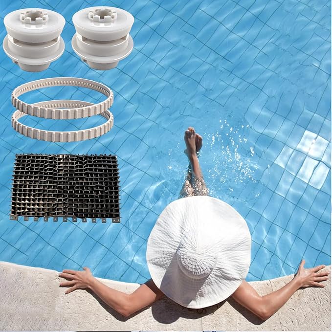 RCX23002 Drive Belt (2 Pack) + RCX26005 Wheel Tube Bearing (2 Pack) + RCX26008 Roller Brush Replacement Kit Compatible with Hayward TigerShark, QC, Plus & SharkVac Robotic Pool Cleaner Parts