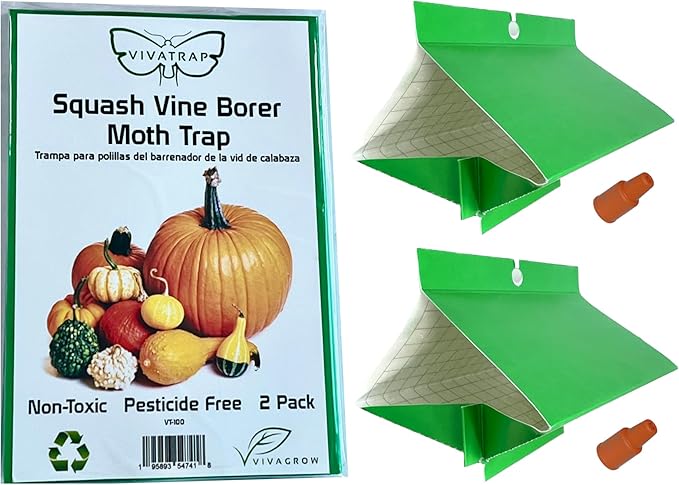 VivaTrap VT-100 Squash Vine Borer Moth Trap & Lure (2 Pack, 8 Week)