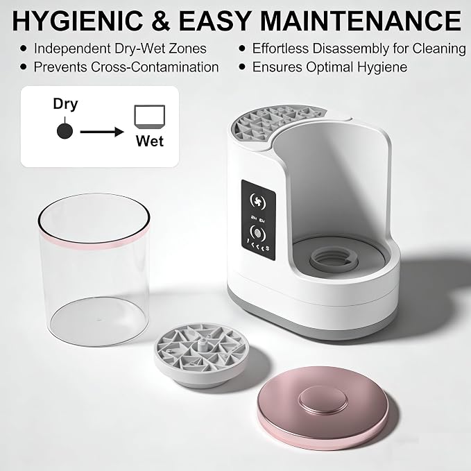 Electric Makeup Brush Cleaner Machine With Makeup Brush Dryer-Holder-Portable Automatic USB Cosmetic Brushes Cleaner Tool for All Size Beauty Makeup Brush Set,Eyeshadow, Blush Brush