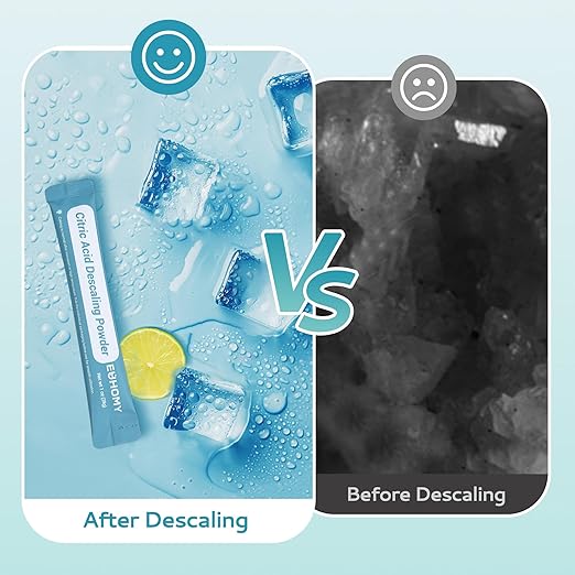 EUHOMY Ice Maker Cleaner & Descaler | 24 Use & Individually Packed | Ice Machine Cleaner with Organic Citric Acid Descaling Powder, Ideal for All Brands