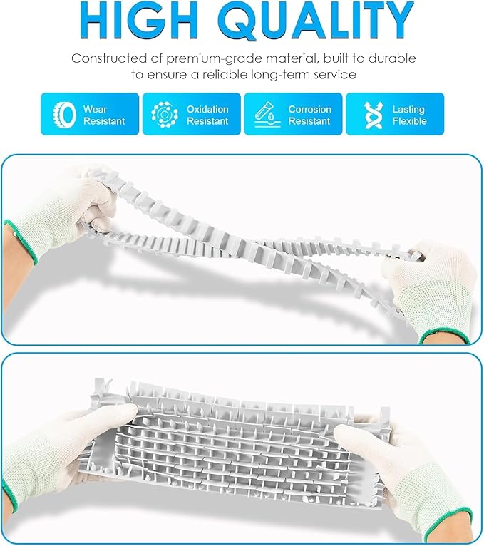 For CC Plus Tune Up Rebuild Kit with 9991433-R4 Fine Filter Panels, 6101641-R2 Grey Brushes, Tracks & Climbing Rings Replacement Parts for Maytronics Dolphin Nautilus CC Plus Robotic Pool Cleaner