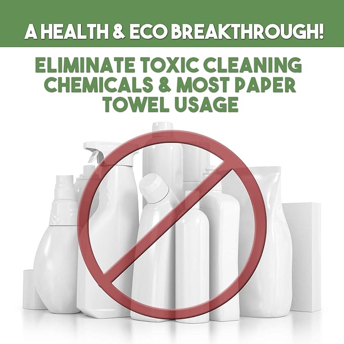 Nano Towels - The Amazing Eco Cloth that Cleans Virtually Any Surface with Only Water. No More Paper Towels Or Toxic Chemicals. 4-Pack (14x14, Seashore Teal)