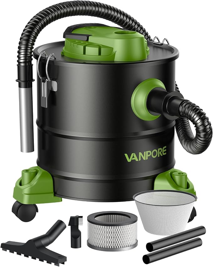 Ash Vacuum(Green) + One More Hepa Filter