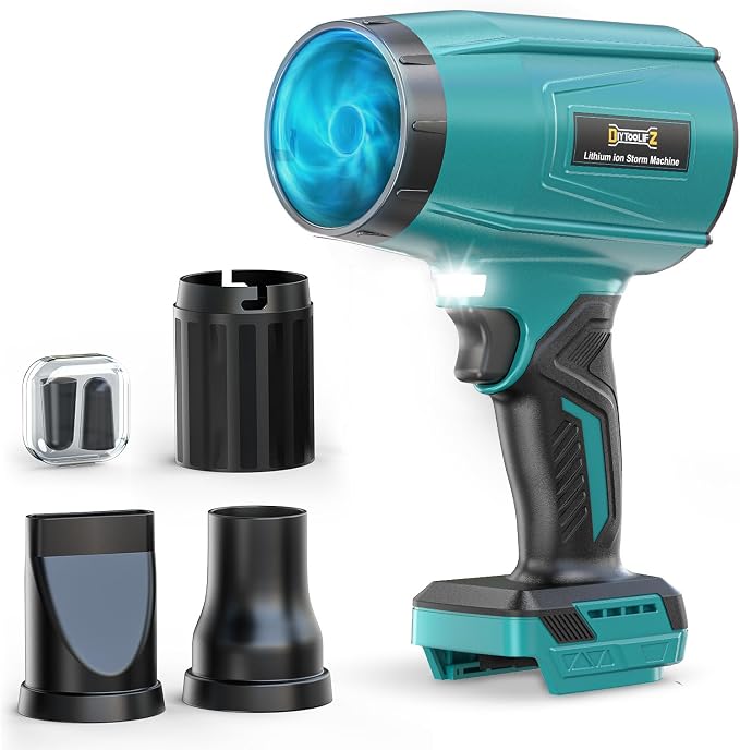 DIYtoolifz Cordless Leaf Blower Compatible with Makita 18V (Tool Only), 800,000RPM Brushless Motor, Adjustable Speed, Lightweight Portable Electric Blower for Car, Patio, Garden (Without Battery)