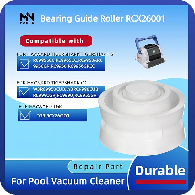 RCX26001 Bearing Guide Roller Replacement Compatible with Hayward TigerShark, QC & Plus, AquaVac Robotic Pool Cleaner – Fits RC9956CC RC9965CC RC9950A RC9950GR RC9990 RC9990GR