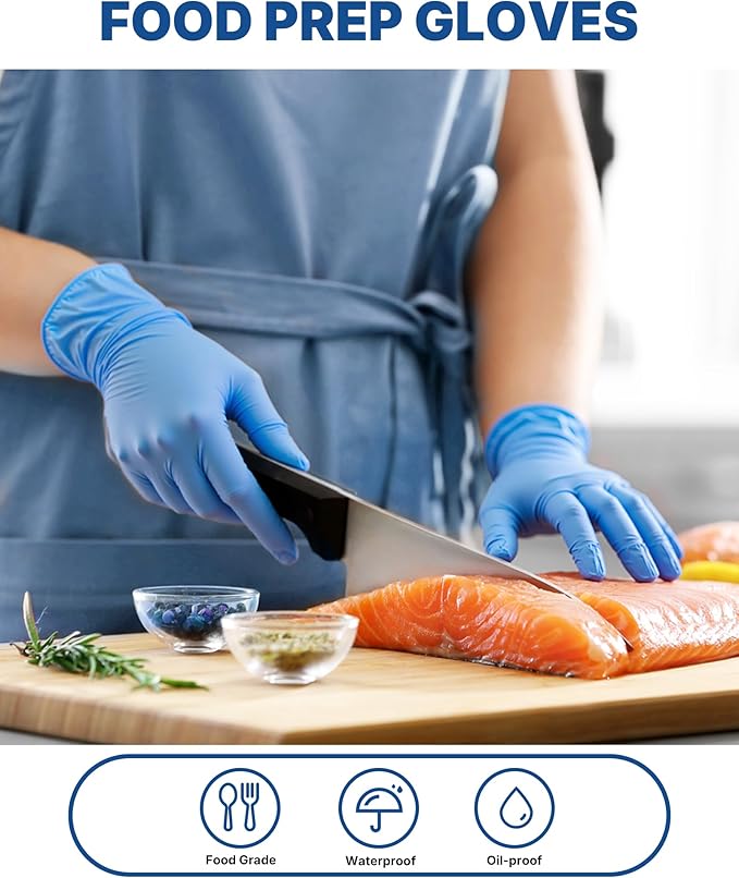 Schneider Blue Vinyl Synthetic Exam Gloves, Case of 1000, 4-mil, Powder-Free, Latex-Free, Non-Sterile, Disposable Gloves