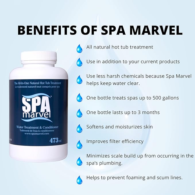 Spa Marvel Treatment and Conditioner Plus Hot Tub Sponge Oil Absorber - 1 Pack
